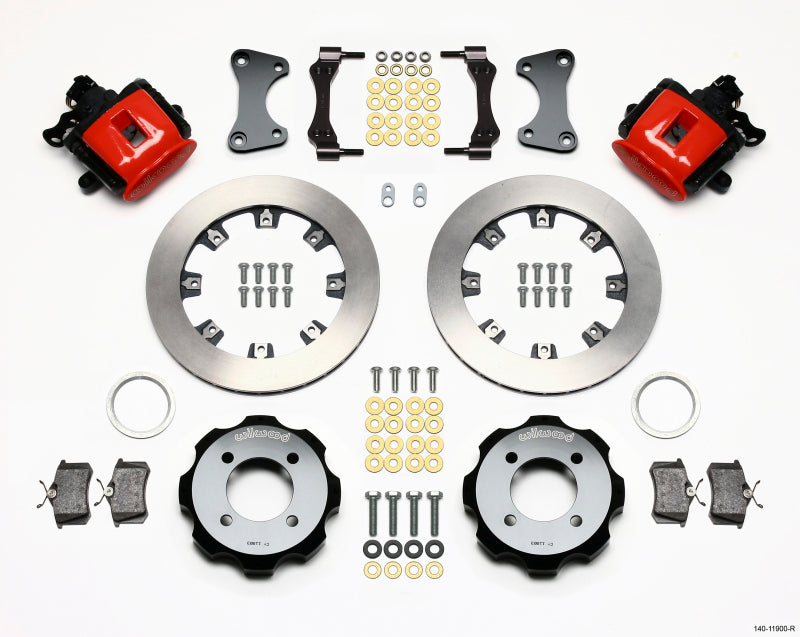 Wilwood Combination Parking Brake Rear Kit 11.75in Red 2011 Fiesta Rear Brake Calipers - Perf Wilwood
