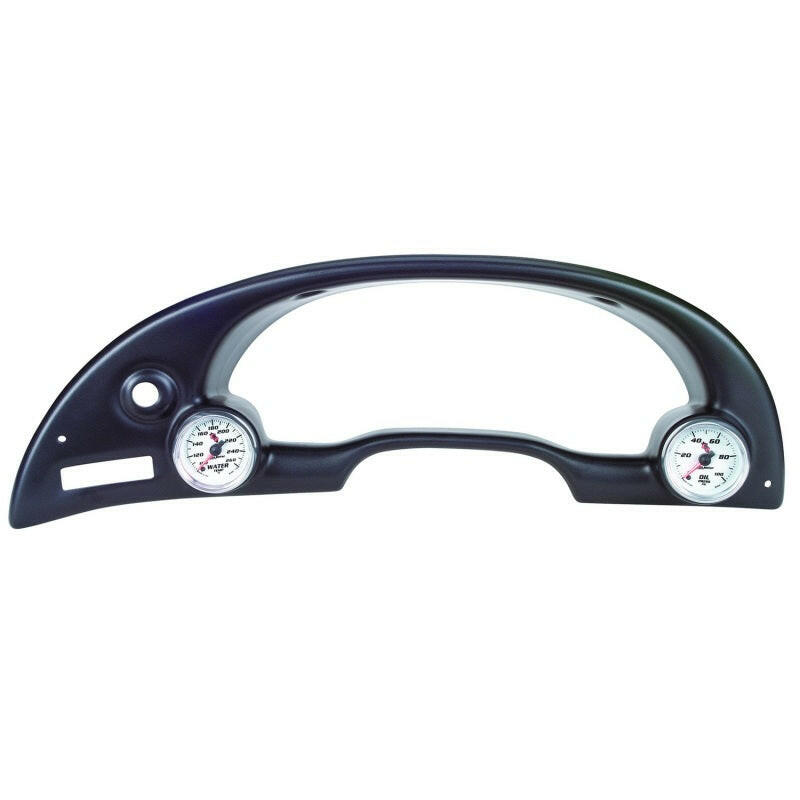 Autometer 94-00 Ford Mustang 52mm Black Dual Instrument Cluster Bezel Gauge Pods AutoMeter
