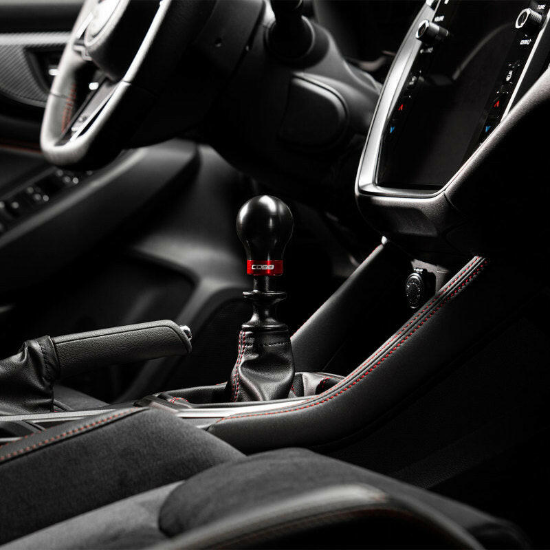 Cobb Subaru 6-Speed Weighted COBB Shift Knob - Black (Incl. Both Red + Blk Collars) Shift Knobs COBB