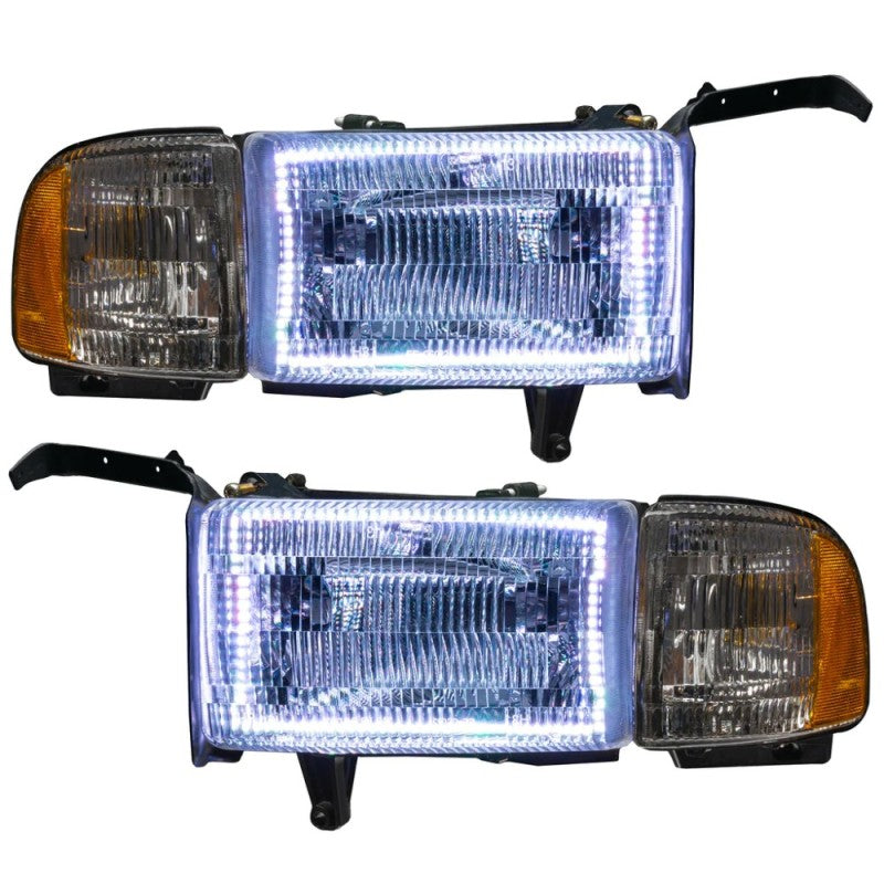 Oracle 94-02 Dodge Ram Pre-Assembled Halo Headlights - ColorSHIFT w/ BC1 Controller Headlights ORACLE Lighting