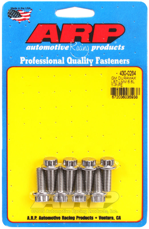 ARP GM Duramax LB7-LMM 6.6L SS 12pt Y-pipe bolt kit Rod Bolt Kits ARP