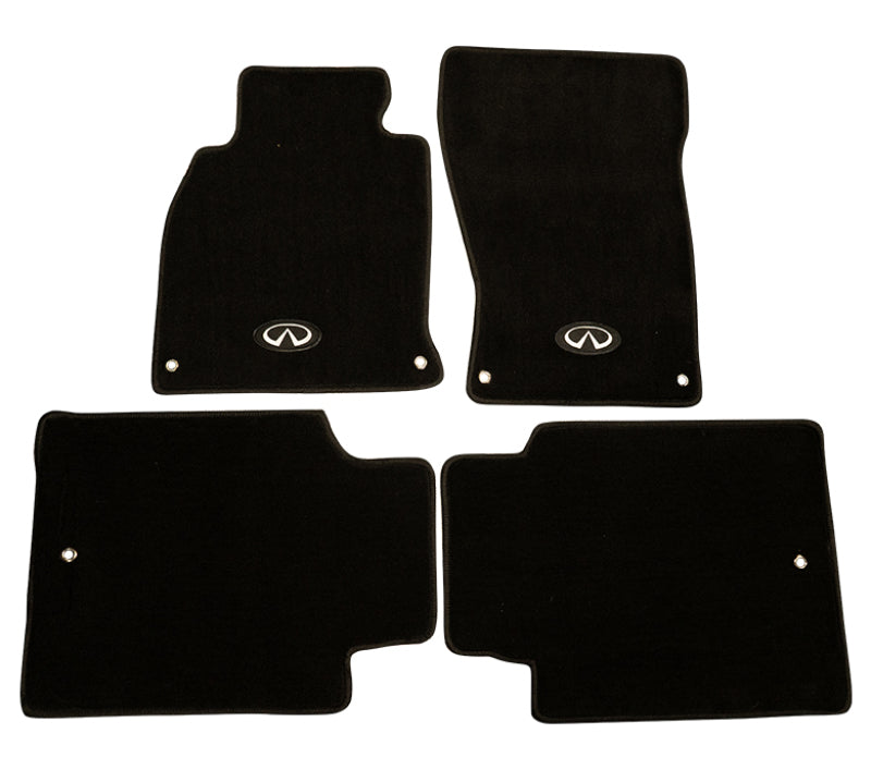 NRG Floor Mats - 13+ Infinity Q70 w/ Infiniti Emblem Logo (4 pieces) Floor Mats Carpeted NRG