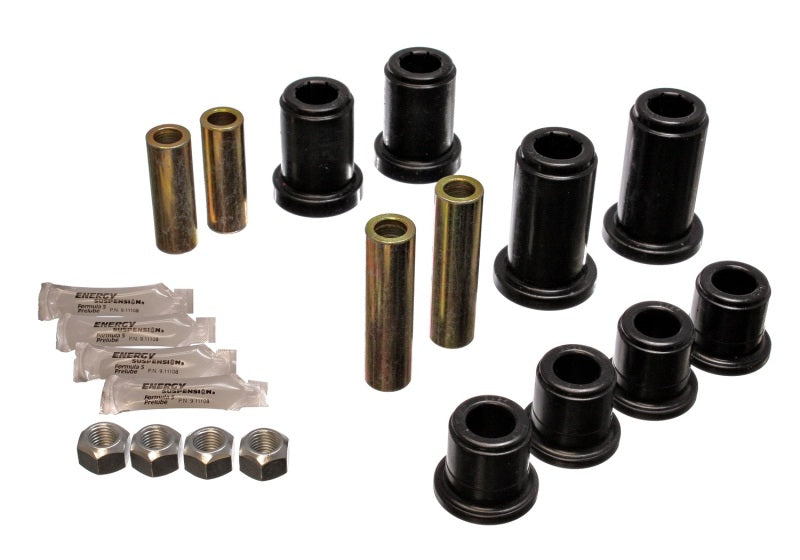Energy Suspension 01-06 GM Silverado C2500 HD 2WD/K2500 HD 4WD Blk Front End Control Arm Bushing Set Bushing Kits Energy Suspension