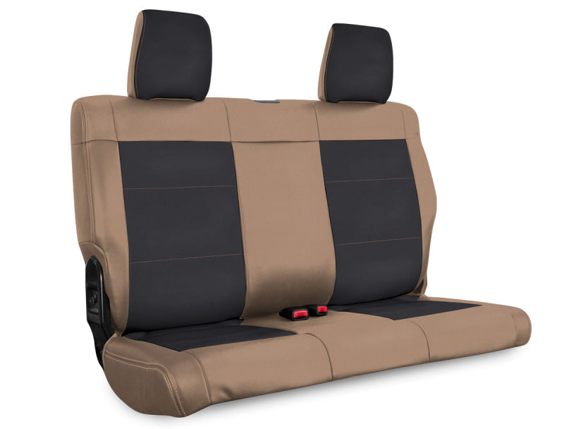 PRP 11-12 Jeep Wrangler JK Rear Seat Cover/2 door - Black/Tan Seat Covers PRP Seats