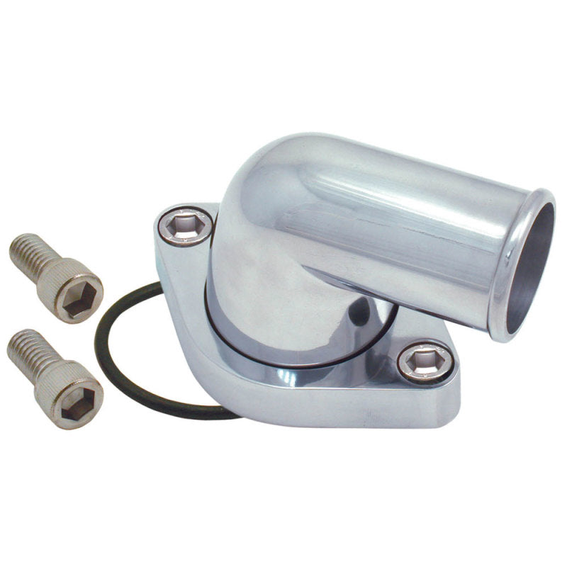 Spectre Chevy 90 Degree Swivel Water Neck - Polished Aluminum Thermostat Housings Spectre