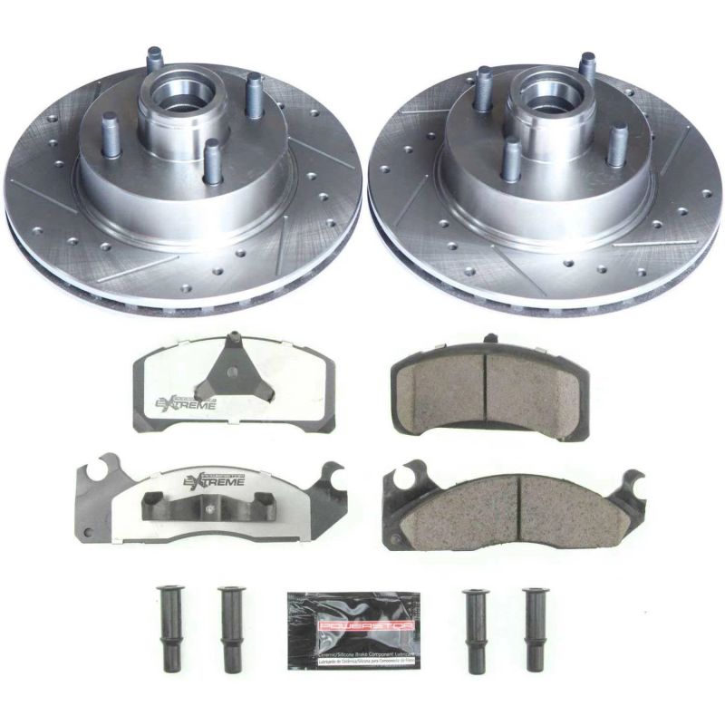 Power Stop 83-93 Ford Mustang Front Z26 Street Warrior Brake Kit Brake Kits - Performance D&S PowerStop