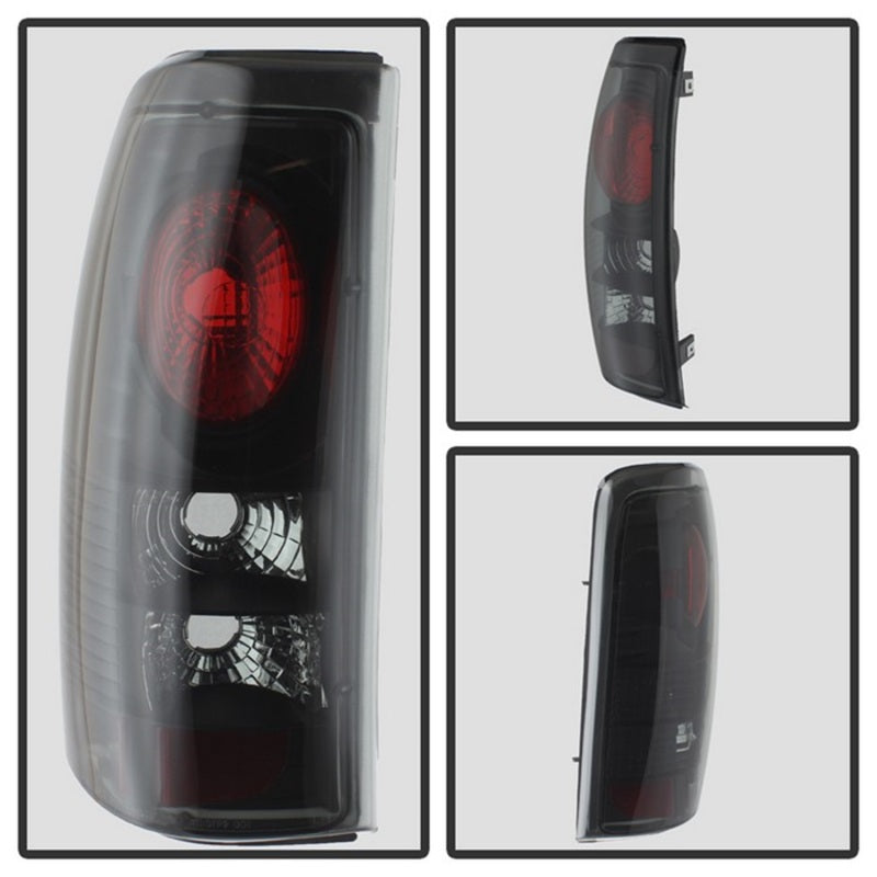 Spyder Chevy Silverado 1500 99-02 (Not Fit Stepside) Euro Style Tail Lights Blk Smke ALT-YD-CS99-BSM Tail Lights SPYDER