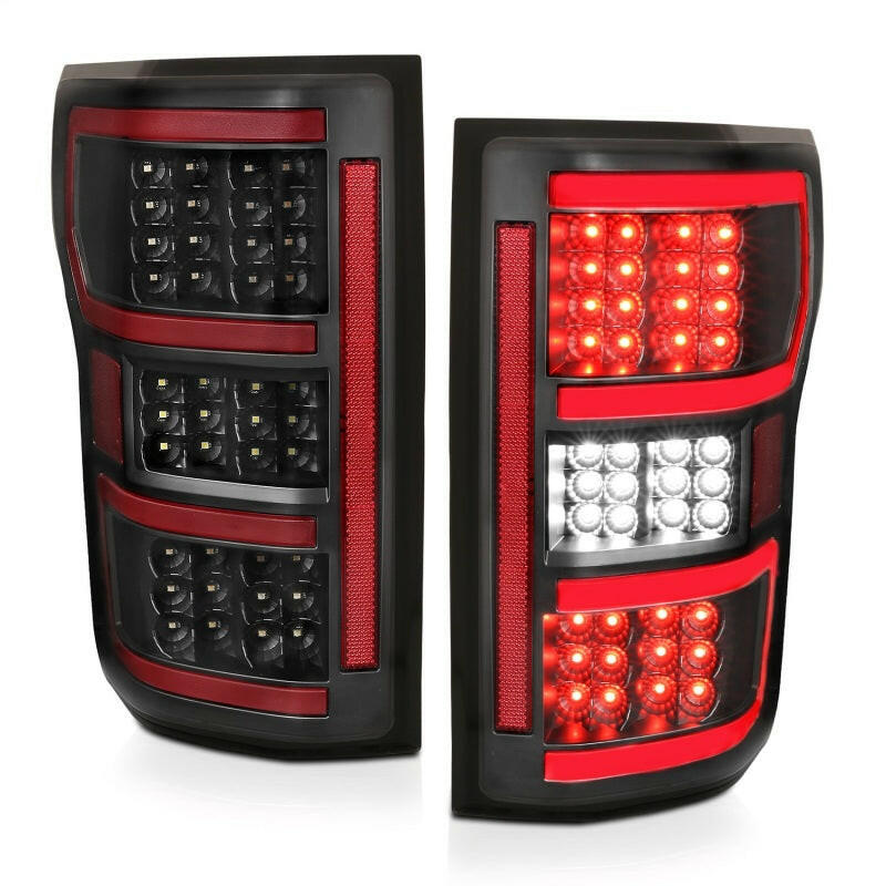 ANZO 18-19 Ford F-150 LED Taillights Black Tail Lights ANZO