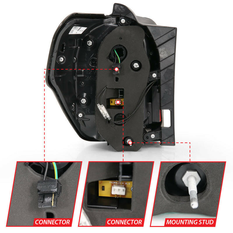 ANZO 2014-2020 Toyota 4Runner T.L Black Housing Smoke Lens Red Light Bar W/Sequential Tail Lights ANZO