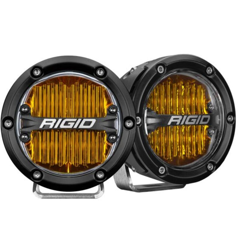 Rigid Industries 360-Series 4in LED SAE J583 Fog Light - Selective Yellow (Pair) Light Bars & Cubes Rigid Industries