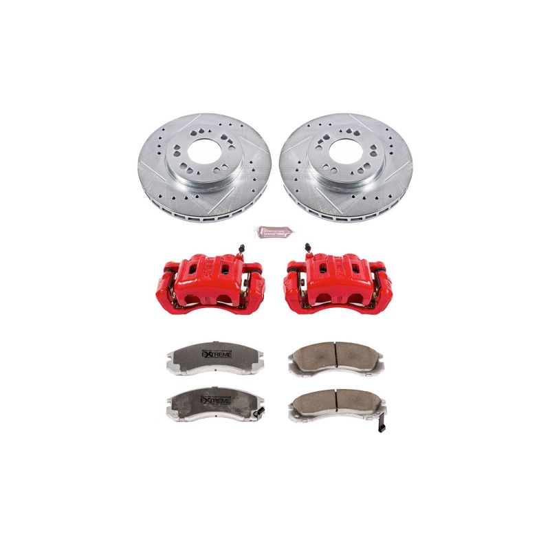 Power Stop 97-04 Mitsubishi Diamante Front Z26 Street Warrior Brake Kit w/Calipers Brake Kits - Performance D&S PowerStop