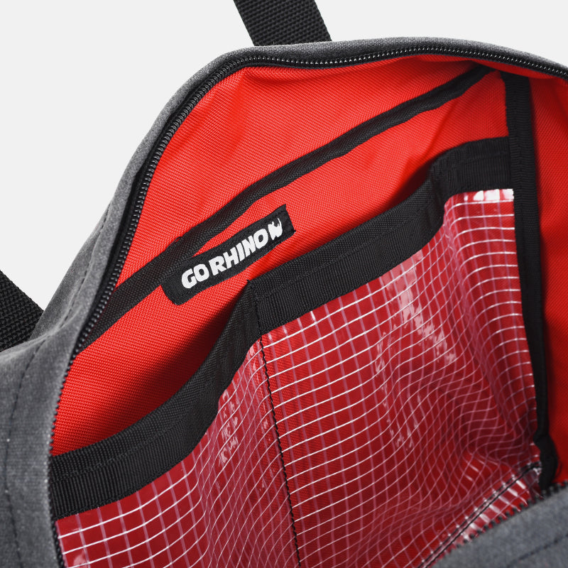 Go Rhino XVenture Gear Recovery Bag (7.5x11.5x18in. Closed) 12oz Waxed Canvas - Black Cargo Boxes & Bags Go Rhino