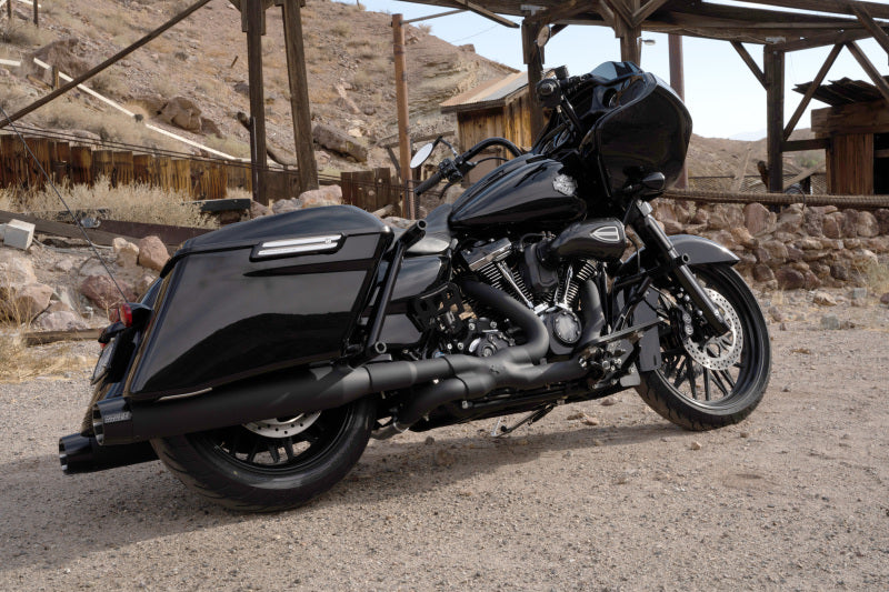 Vance & Hines 17-23 Harley Touring Models Blackbird 450 Slip-Ons - Black Contrast Finish End Caps Motorcycle Slip-On Vance and Hines