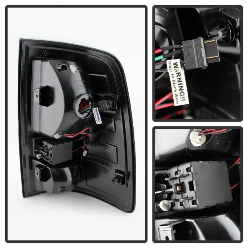 Spyder Dodge Ram 1500 09-14 LED Tail Lights Incandescent- Blk Smke ALT-YD-DRAM09-LED-BSM Tail Lights SPYDER