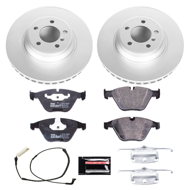 Power Stop 02-05 BMW 745i Front Euro-Stop Brake Kit Brake Kits - OE PowerStop