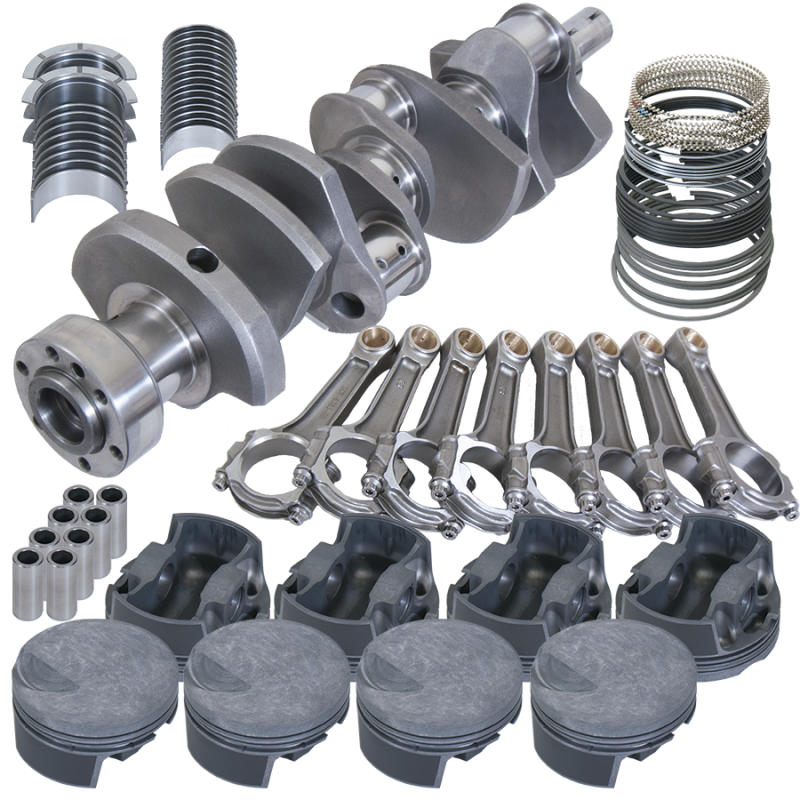 Eagle Chevy 454 1Pc 4.250in Crank 6.385in I-Beam Rod -3cc Flat Top 4.280in Pistons Rotating Assembly Rotating Assemblies Eagle