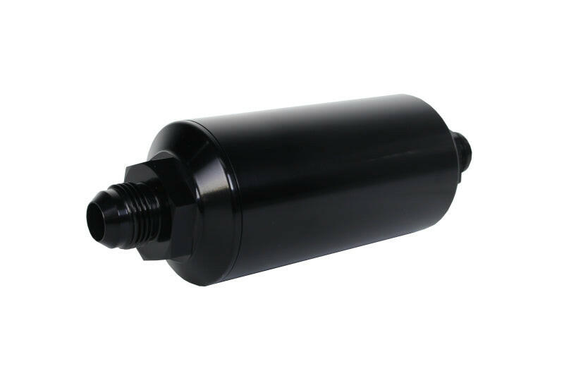 Aeromotive In-Line Filter - (AN -8 Male) 10 Micron Fabric Element Bright Dip Black Finish Fuel Filters Aeromotive