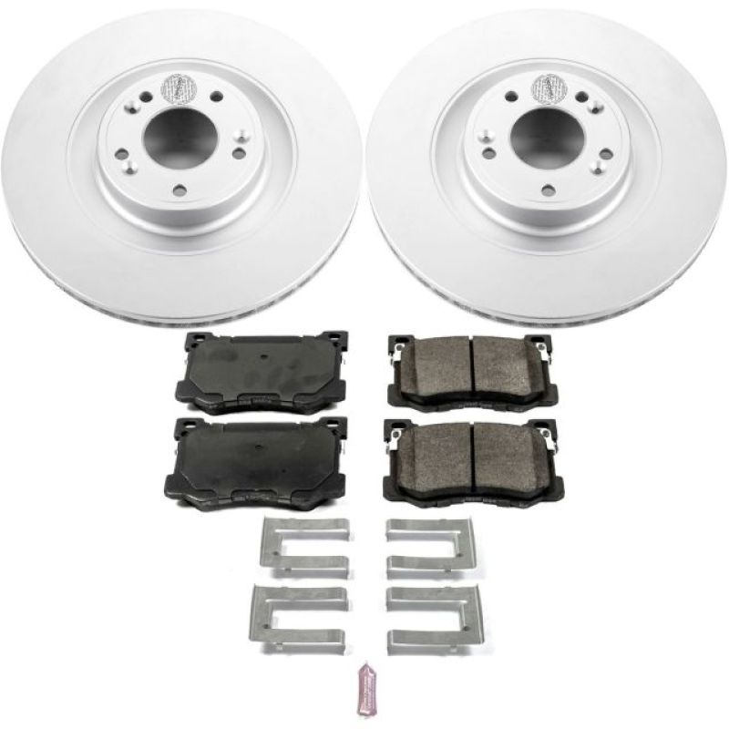 Power Stop 15-16 Hyundai Genesis Front Z17 Evolution Geomet Coated Brake Kit Brake Kits - Performance Blank PowerStop