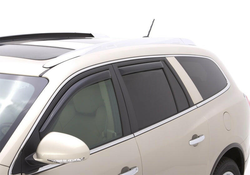 AVS 08-17 Buick Enclave Ventvisor In-Channel Front & Rear Window Deflectors 4pc - Smoke Wind Deflectors AVS