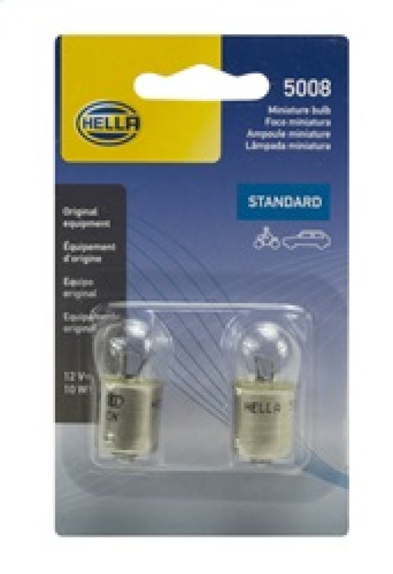Hella Bulb 5008 12V 10W Ba15S B6 (2) Bulbs Hella