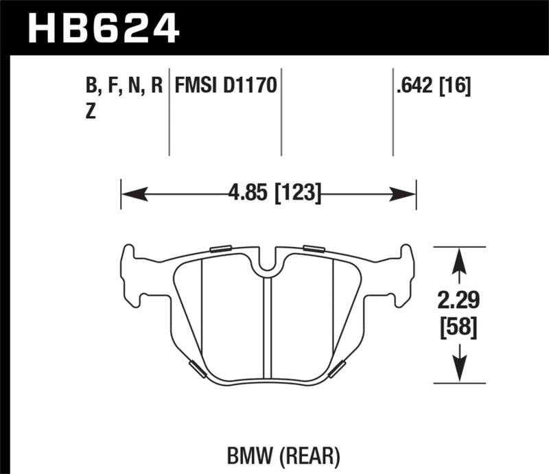 Hawk 06 BMW 330i/330xi / 07-09 335i / 07-08 335xi / 09 335d / 08-09 328i HP+ Street Rear Brake Pads Brake Pads - Performance Hawk Performance