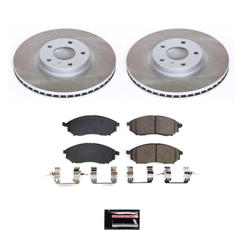 Power Stop 09-19 Nissan 370Z Front Semi-Coated Rotor Kit Brake Kits - Performance Blank PowerStop