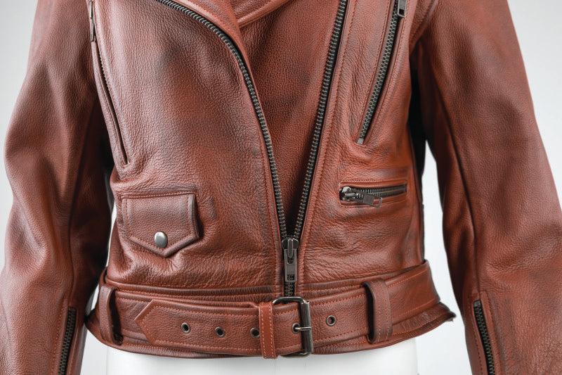 Kuryakyn Leather By River Road Arabian Spice Leather Jacket Red Womens - Small Jackets - Leather Kuryakyn