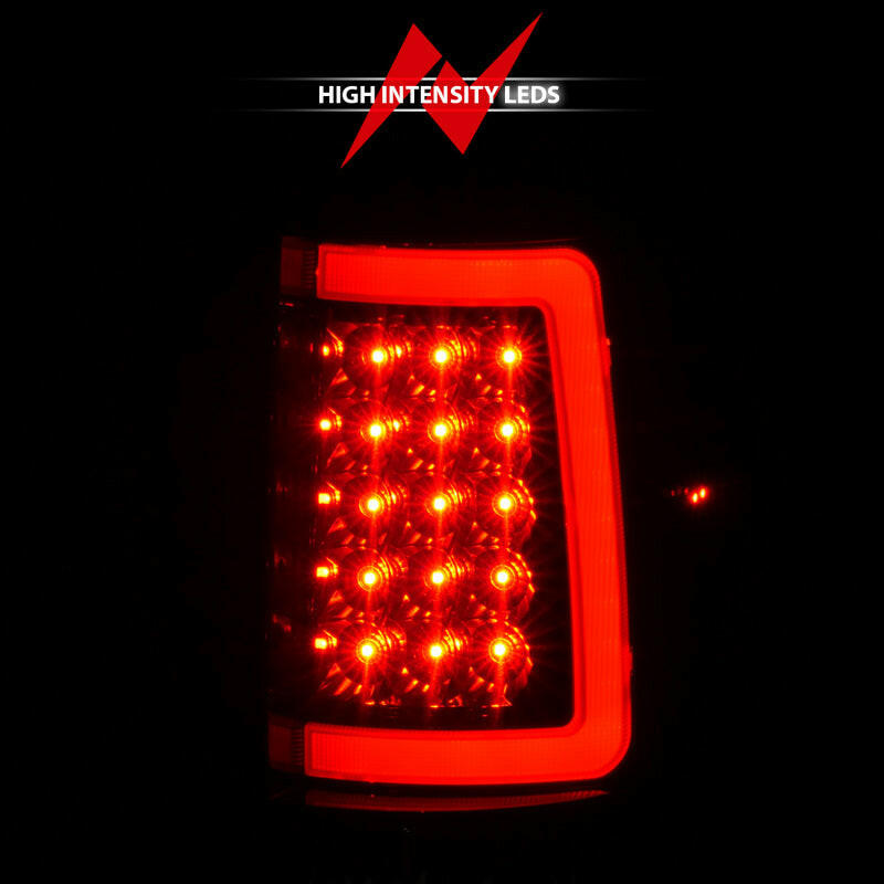 ANZO 2004-2006 Ford F-150 LED Tail Lights w/ Light Bar Black Housing Smoke Lens Tail Lights ANZO