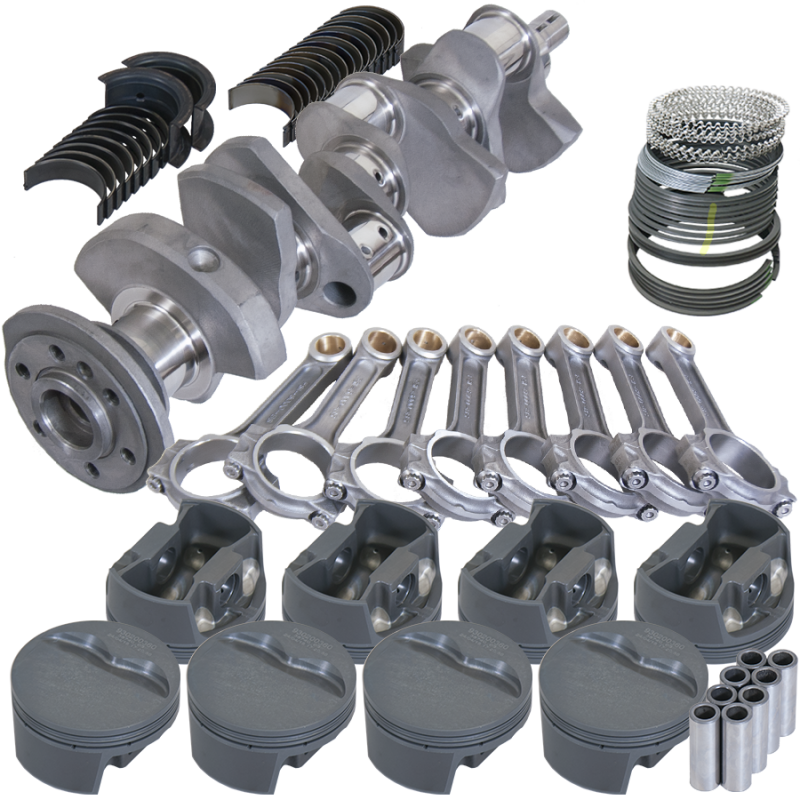 Eagle Chevy 350 3.500in Crank 6.000in I-Beam Rods -5cc Flat Top 4.030in Pistons Rotating Assembly Rotating Assemblies Eagle
