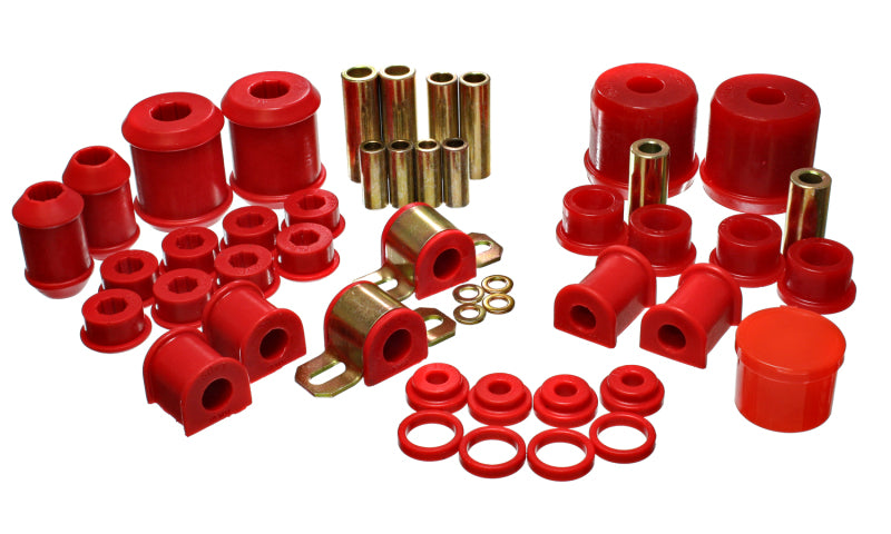 Energy Suspension 00-1/01 Mitsubishi Eclipse FWD Red Hyper-flex Master Bushing Set Bushing Kits Energy Suspension