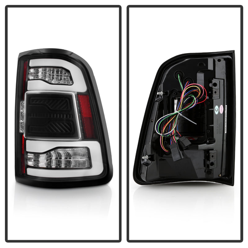 Spyder Dodge RAM 1500 19-21 Factory LED Model LED Tail Lights - Red Clear ALT-YD-DR19LED-SEQ-BK Tail Lights SPYDER