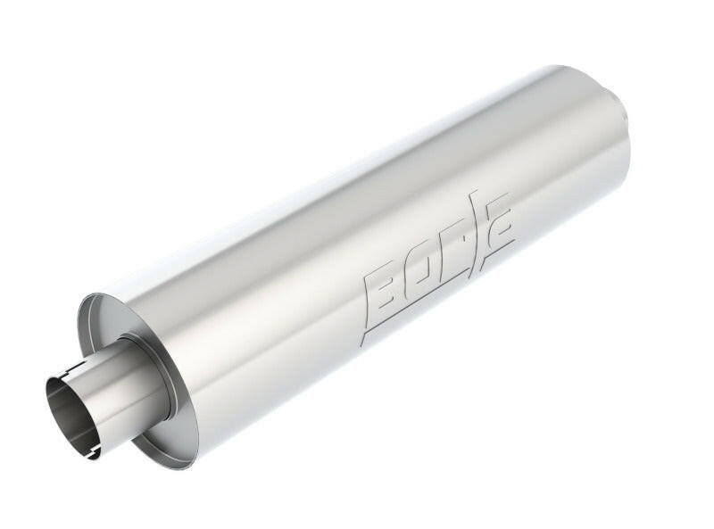 Borla Heavy Duty (Truck) Muffler - 3in Center-Center 24in x 6.75in Round (Notched) Muffler Borla