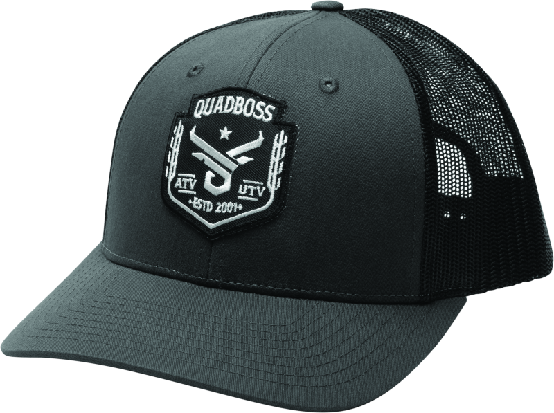 Quadboss Barbwire Hat Grey Snap Headwear QuadBoss