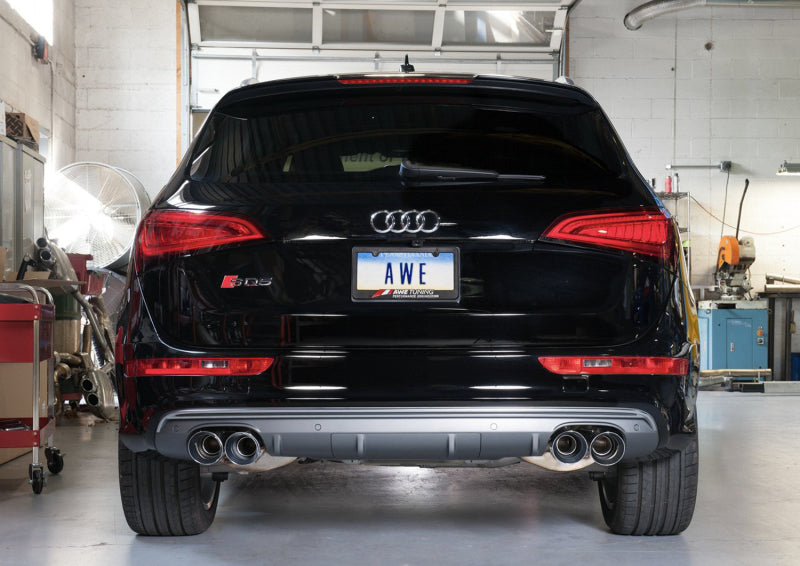 AWE Tuning Audi 8R SQ5 Touring Edition Exhaust - Quad Outlet Chrome Silver Tips Catback AWE Tuning
