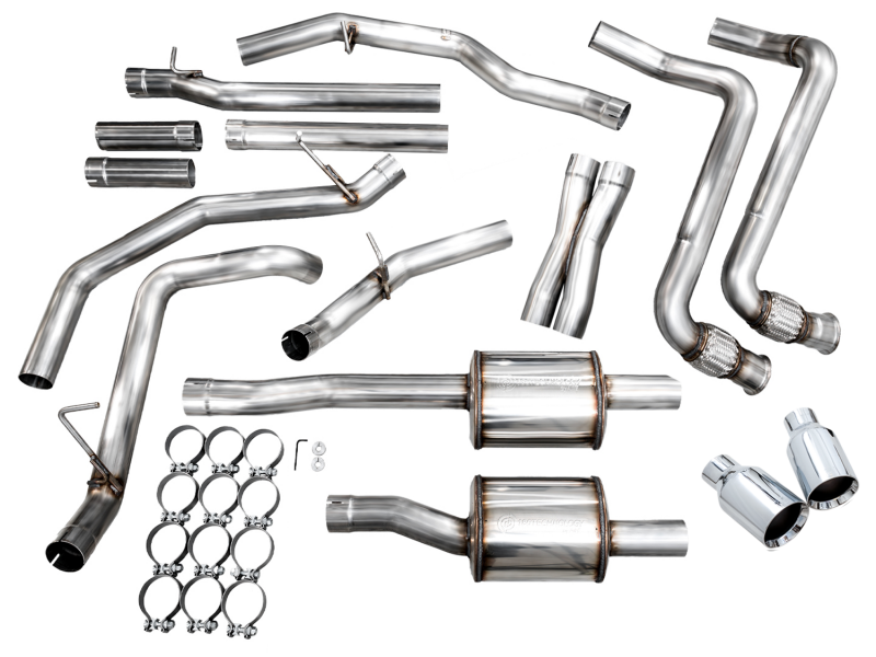 AWE Tuning 25+ RAM 1500 3.0TT 0FG Cat-Back Touring Exhaust - Chrome Silver Tips Catback AWE Tuning