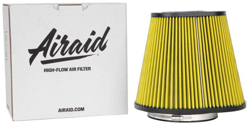 Airaid Universal Air Filter - Cone 6in FLG x 10-3/4x7-3/4in B x 4in T x 9in H - Synthaflow Air Filters - Universal Fit Airaid