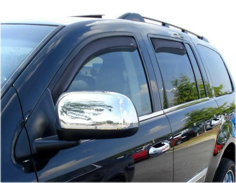 AVS 07-10 Chrysler Aspen Ventvisor In-Channel Front & Rear Window Deflectors 4pc - Smoke Wind Deflectors AVS