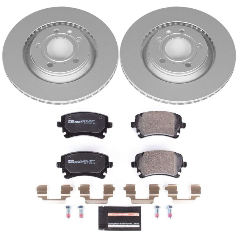 Power Stop 04-09 Audi S4 Rear Euro-Stop Brake Kit Brake Kits - OE PowerStop