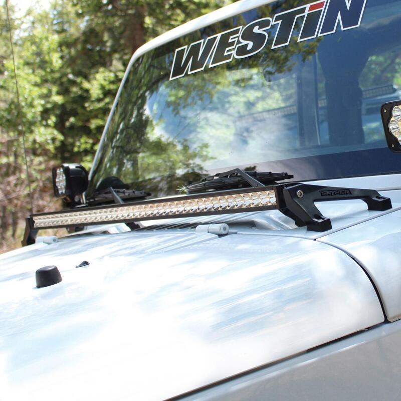 Westin/Snyper 07-17 Jeep Wrangler Snyper LED Cowl Mount - Textured Black Light Mounts Westin