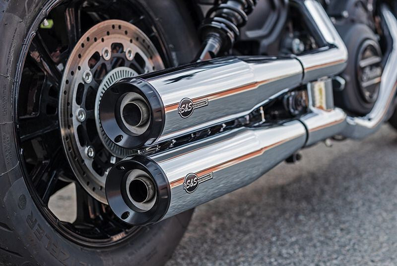 S&S Cycle 15-23 Indian Scout 4in Grand National Slip-on Muffler - Chrome Muffler S&S Cycle