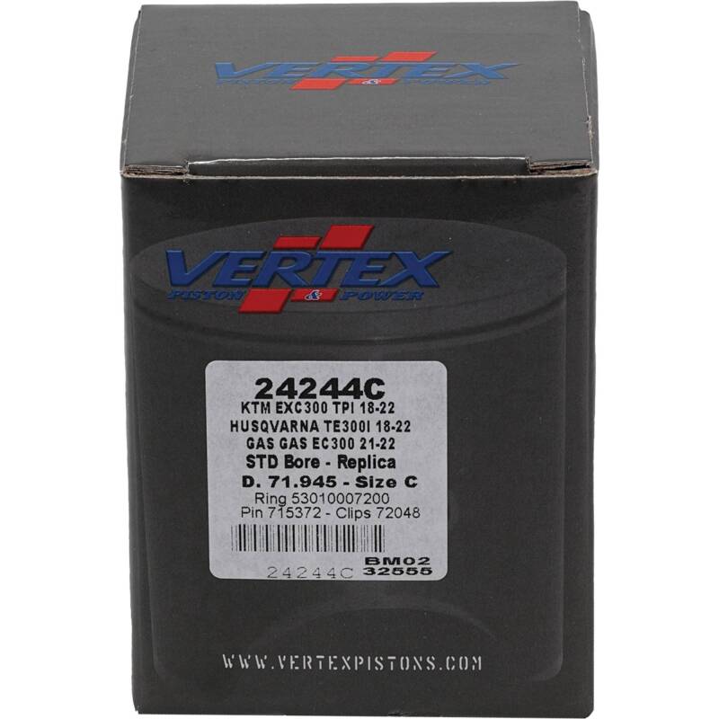 Vertex Piston 2024 KTM 300 EXC 300cc Cast Replica Piston Kit Piston Sets - Powersports Vertex Pistons