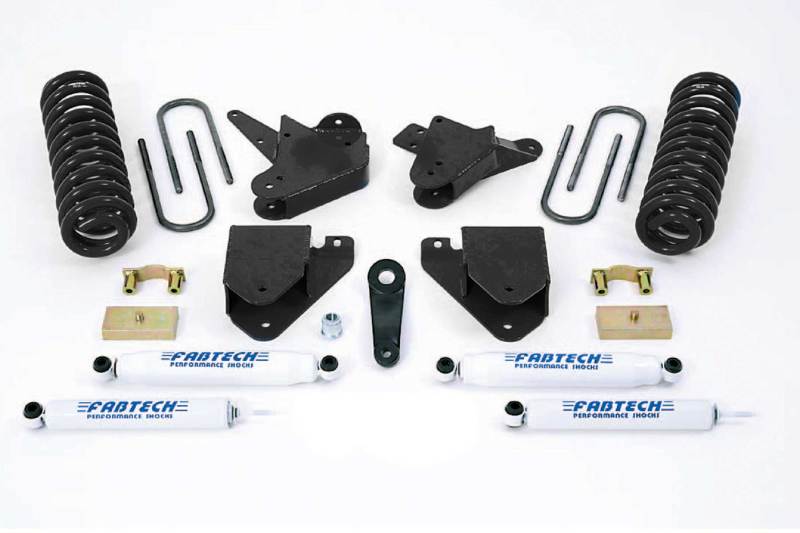 Fabtech 01-04 Ford F250/350 2WD 6in Basic Sys w/Perf Shks Lift Kits Fabtech