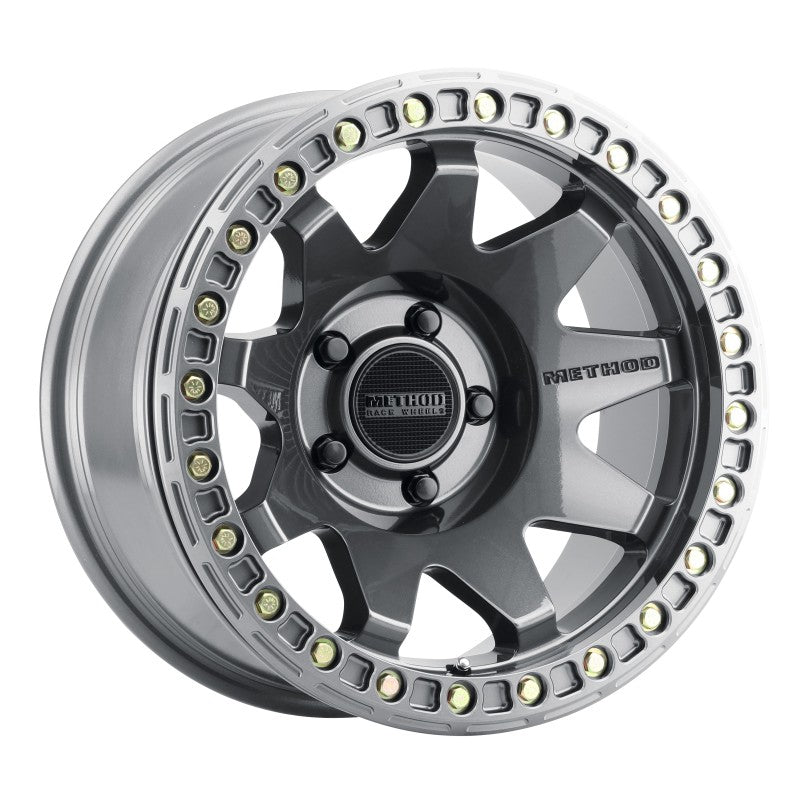 Method MR108 17x9 -44mm Offset 5x5 71.5mm CB Gloss Titanium w/BH-H24125-38 Wheel Wheels - Cast Method Wheels