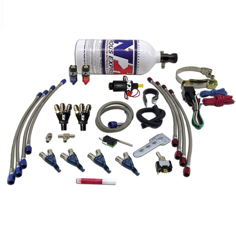 Nitrous Express 4 Cyl Piranha Nitrous Kit w/2.5lb Bottle Nitrous Systems Nitrous Express