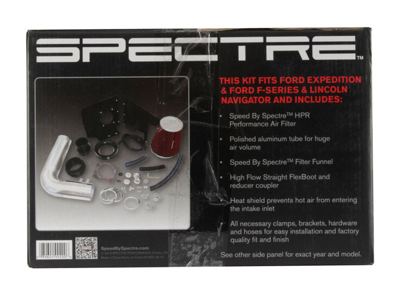 Spectre 97-03 Ford Expedition V8-4.6/5.4L F/I Air Intake Kit - Polished w/Red Filter Cold Air Intakes Spectre