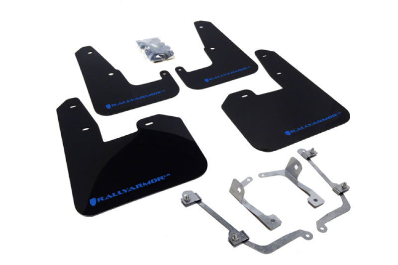 Rally Armor 08-11 Subaru STI (Hatch Only) / 11-14 WRX (Hatch Only) Black UR Mud Flap w/Blue Logo Mud Flaps Rally Armor