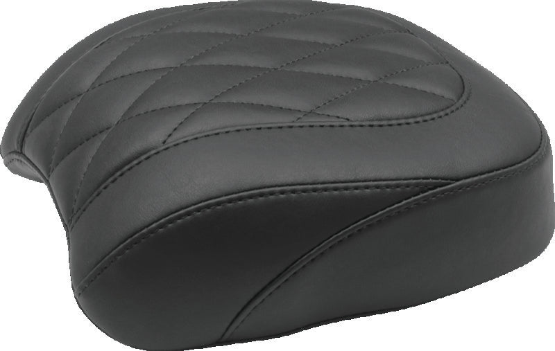 Mustang 18-21 Harley Fat Bob Standard Touring Passenger Seat Trapezoid - Black Passenger Motorcycle Seats Mustang Motorcycle