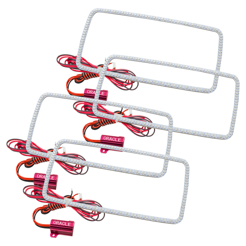 Oracle GMC Sierra 07-13 LED Halo Kit (New Square Ring Design) - White Headlights ORACLE Lighting