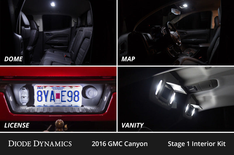 Diode Dynamics 15-22 GMC Canyon Interior LED Kit Cool White Stage 1 Dash & Interior Trim Diode Dynamics