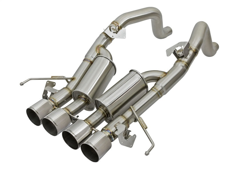aFe MACHForce XP 3in-2 1/2in Axle Back 304SS Exhaust w/ Polished Tips 14-17 Chevy Corvette V8-6.2L Axle Back aFe